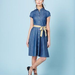 Boden Sophia Shirt Dress denim chambray size 2